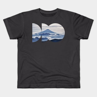 Blue Mountain in Geometric Shape Kids T-Shirt